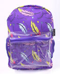 BMV20161 Feather Printed Backpack