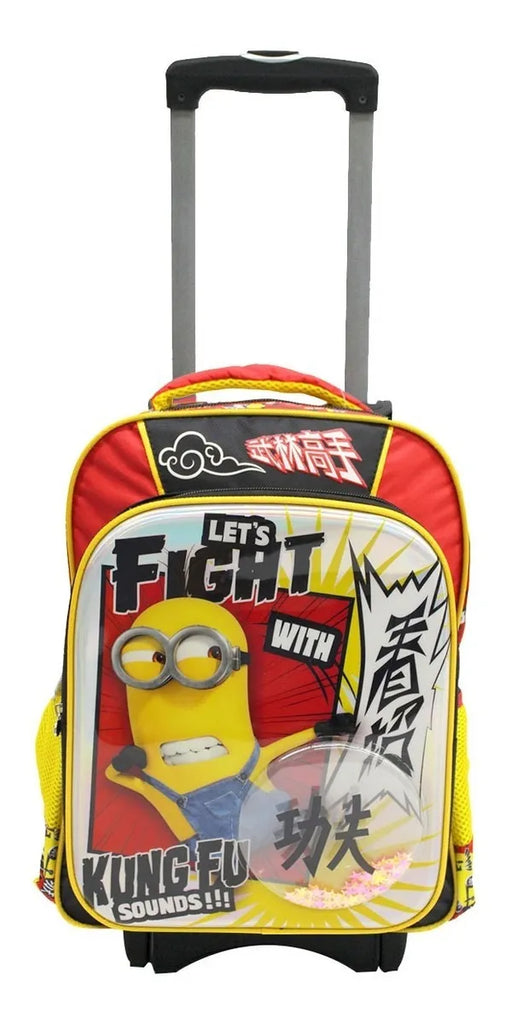 H163492 Minions Metallic Primary Rolling Backpack – Mochilas y