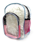 FET-0640 Transparent Backpack Stonfield Pink/Light Blue