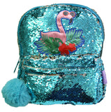 STW-1940 Flamingo Reversible Sequin Kindergarten Backpack