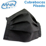 FCM-2003-012 Cubrebocas Plisado Negro - 12pzas